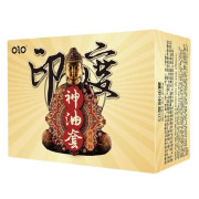 Презервативи пролонгуючі OLO Gold Indian God Oil Set, 0,01мм з точково-ребристим рельєфом
