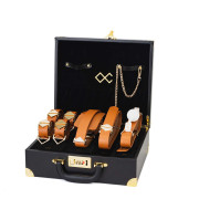 БДСМ-набір LOCKINK Moonlight Treasure Chest, коричневий, натуральна шкіра