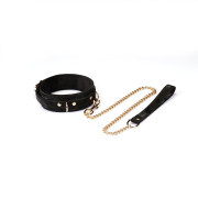 Нашийник з повідцем Liebe Seele Boudoir Amor Collar with Leash Black, три кільця Нашийник з повідцем Liebe Seele Boudoir Amor Collar with Leash Black, три кільця