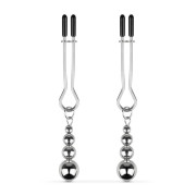 Затискачі для сосків Bedroom Fantasies: Nipple Clamps with Beaded Chain - Silver