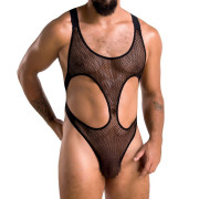 Чоловіче сітчасте боді Passion 040 LEON L/XL Black, сітка, резинки Чоловіче сітчасте боді Passion 040 LEON L/XL Black, сітка, резинки