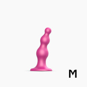Насадка для страпона Strap-On-Me Dildo Plug Beads Framboise Metallic M Насадка для страпона Strap-On-Me Dildo Plug Beads Framboise Metallic M