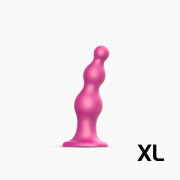 Насадка для страпона Strap-On-Me Dildo Plug Beads Framboise Metallic XL Насадка для страпона Strap-On-Me Dildo Plug Beads Framboise Metallic XL