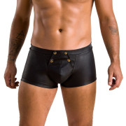 Чоловічі шкіряні боксери з клапаном Passion 050 SHORT PATRICK L/XL Black Чоловічі шкіряні боксери з клапаном Passion 050 SHORT PATRICK L/XL Black