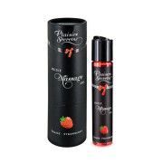 Масажна олія Plaisirs Secrets Strawberry (59 мл) з афродизіаками, їстівна, подарункове паковання