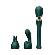 Вібромасажер з насадками Zalo — Kyro Wand Turquoise Green Вібромасажер з насадками Zalo — Kyro Wand Turquoise Green