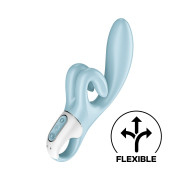 Вібратор-кролик Satisfyer Touch Me Blue, подвійний відросток, 3 потужні мотори