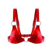 Ліф з натуральної шкіри Feral Feelings - Bikini Top Red