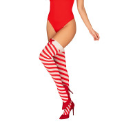 Панчохи Obsessive Kissmas stockings L/XL