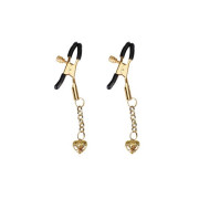 Затискачі для сосків з підвіскою Liebe Seele Hollow Heart Nipple Clamps Gold