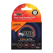 Презервативи MyONE Large Sampler 3 шт, картонна коробка Презервативи MyONE Large Sampler 3 шт, картонна коробка