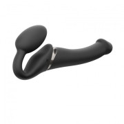 Безремінний страпон з вібрацією Strap-On-Me Vibrating Black M, діаметр 3,8см, пульт ДК, регульований Безремінний страпон з вібрацією Strap-On-Me Vibrating Black M, діаметр 3,8см, пульт ДК, регульований