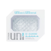 Унісекс-стимулятор Tenga UNI Diamond, білий, із зубчастим рельєфом, лубрикант у комплекті Унісекс-стимулятор Tenga UNI Diamond, білий, із зубчастим рельєфом, лубрикант у комплекті