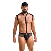 Комплект еротичної чоловічої білизни Passion 038 JOHN XXL/XXXL Black, боді, кепка Комплект еротичної чоловічої білизни Passion 038 JOHN XXL/XXXL Black, боді, кепка