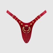 Трусики для страпона Strap-On-Me Leatherette Harness Fabulous - One Size - Red Glossy Трусики для страпона Strap-On-Me Leatherette Harness Fabulous - One Size - Red Glossy