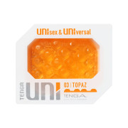 Унісекс-стимулятор Tenga UNI Topaz, помаранчевий, рельєф у вигляді горбків, лубрикант у комплекті Унісекс-стимулятор Tenga UNI Topaz, помаранчевий, рельєф у вигляді горбків, лубрикант у комплекті
