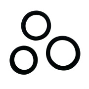 Набір ерекційних кілець Alive Sensual Pleasure Rings, 3 розміри, чорні, дуже еластичні