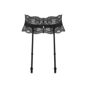 Пояс для панчіх Obsessive Nutris garter belt, M/L, мереживний, з довгими пажами