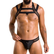 Комплект чоловічої білизни з кріпленнями Passion 043 JACOB S/M Black, труси, шлейки Комплект чоловічої білизни з кріпленнями Passion 043 JACOB S/M Black, труси, шлейки