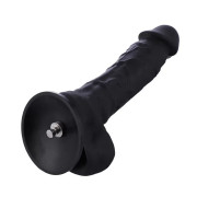 Фалоімітатор для секс-машин Hismith 8.3″ Silicone Dildo Black, система KlicLok, гнучкий стрижень Фалоімітатор для секс-машин Hismith 8.3″ Silicone Dildo Black, система KlicLok, гнучкий стрижень