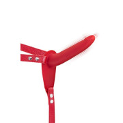 Страпон з вібрацією Fetish Tentation Vibrating Strap-On with Dildo Red Страпон з вібрацією Fetish Tentation Vibrating Strap-On with Dildo Red