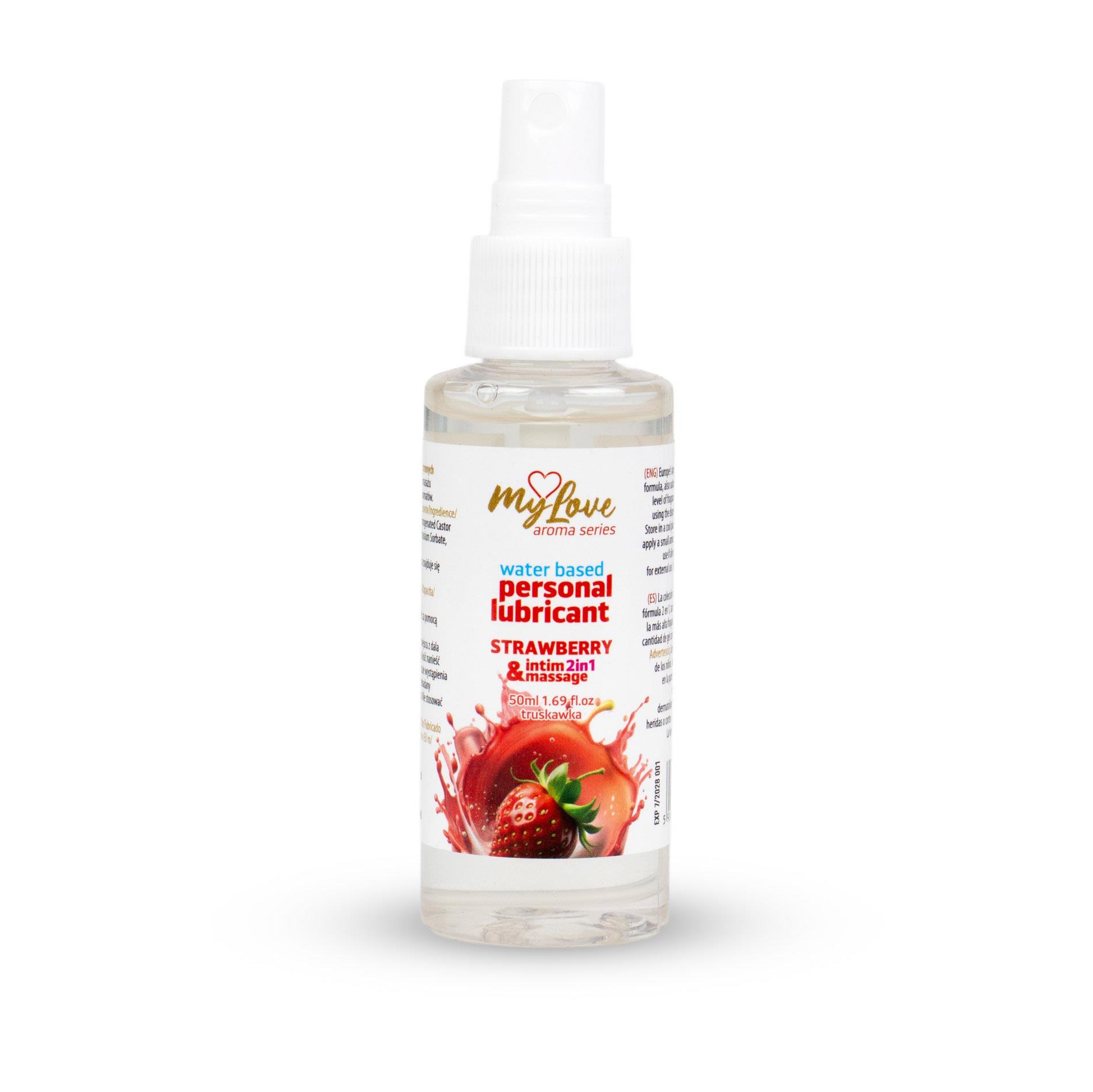 2в1 лубрикант та масажний гель - MyLove Aroma Series Intim&Massage Strawberry, 50 мл