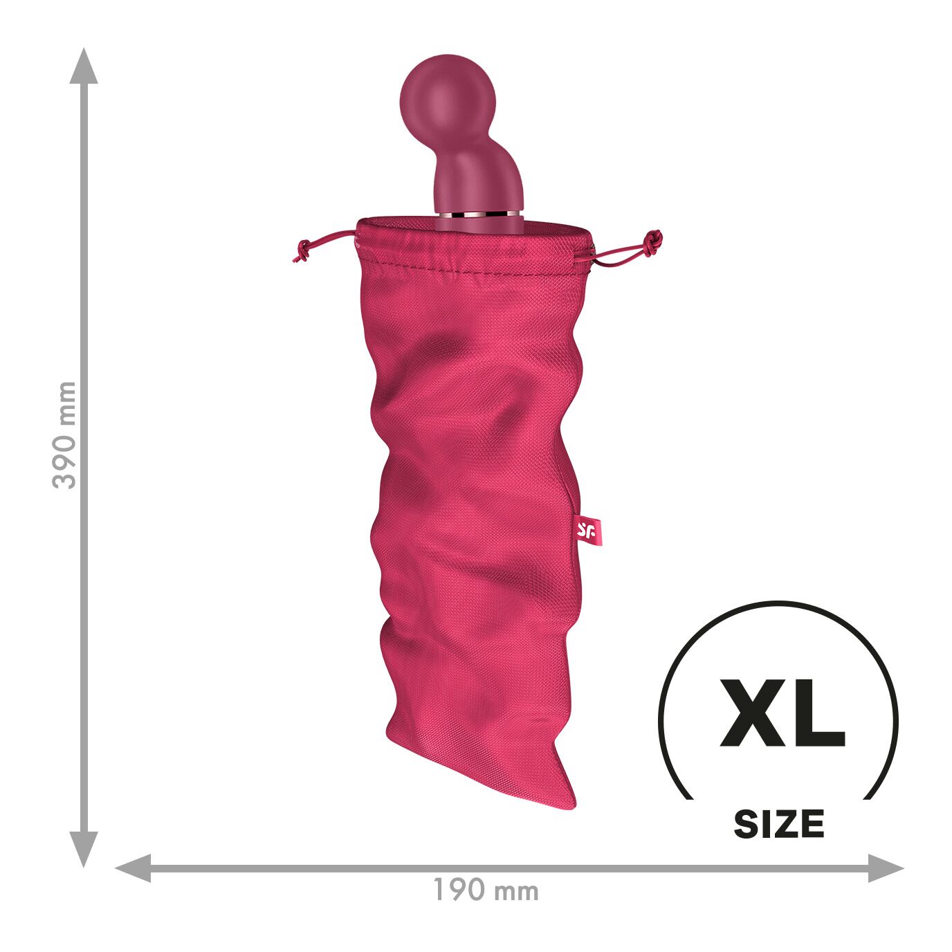 Мішечок для секс-іграшок Satisfyer Treasure Bag XL, рожевий, на шнурку