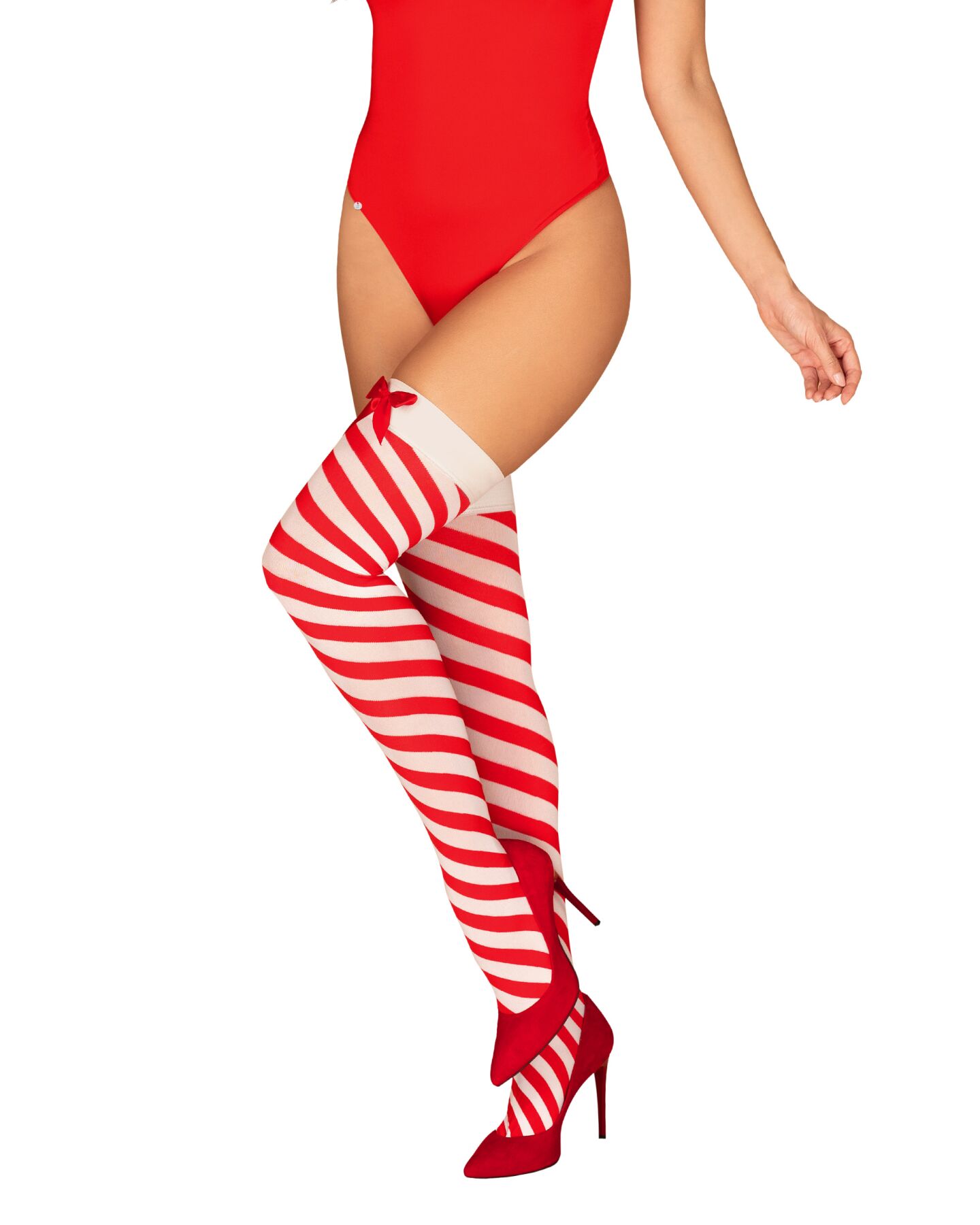 Панчохи Obsessive Kissmas stockings S/M