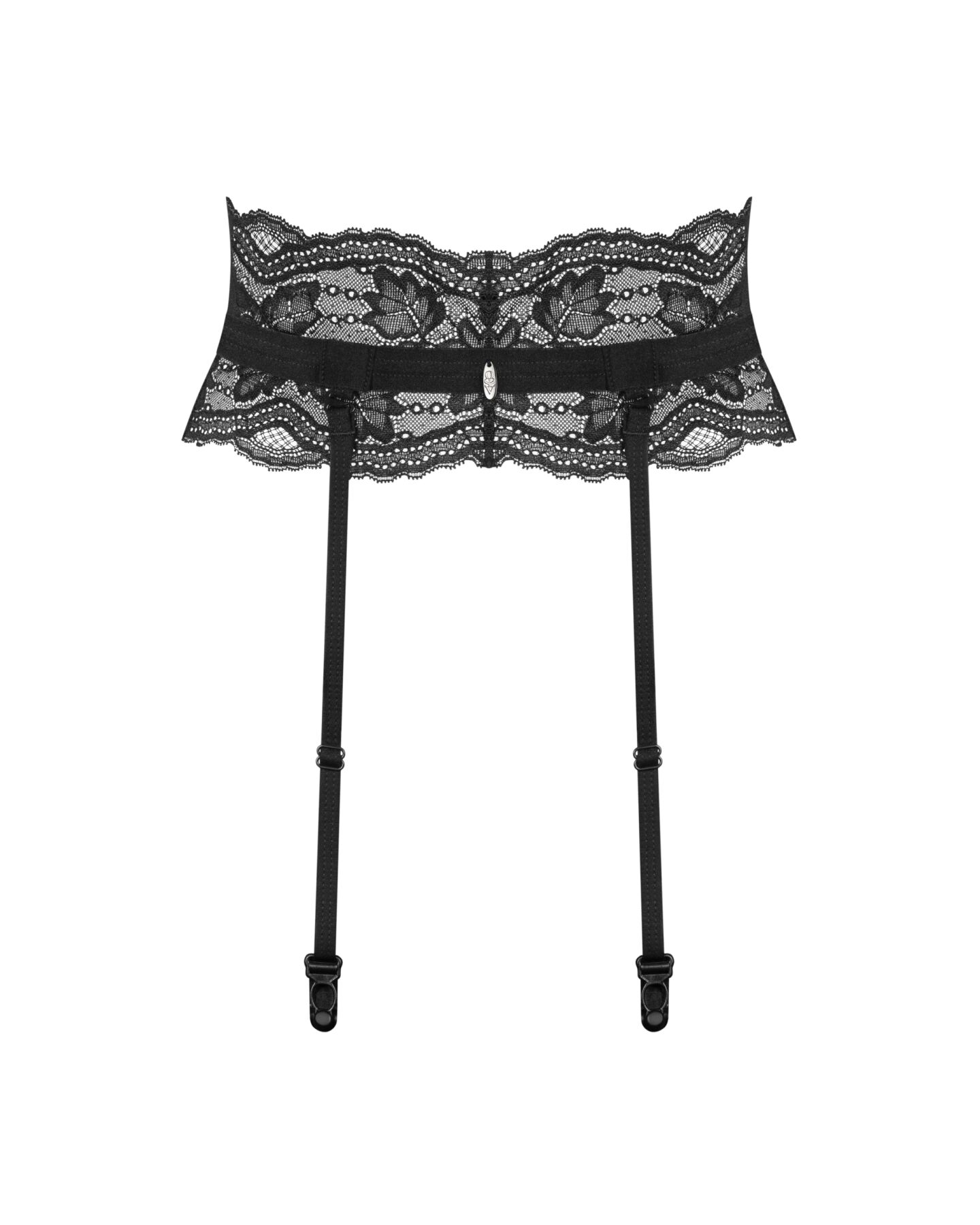 Пояс для панчіх Obsessive Nutris garter belt, XS/S, мереживний, з довгими пажами