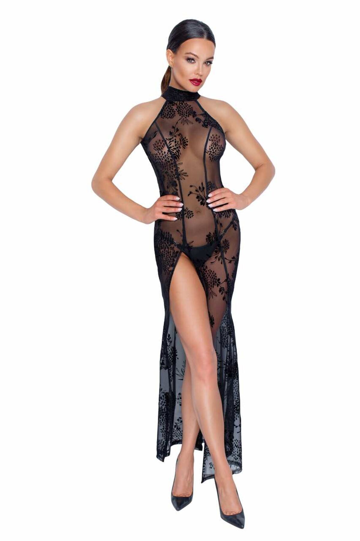 Довга сітчаста сукня Noir Handmade F239 Long tulle dress, S