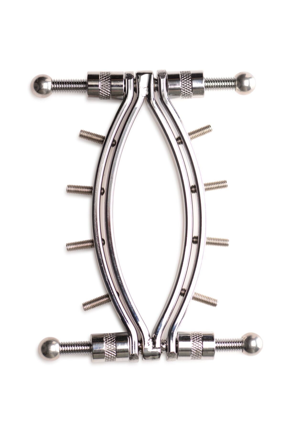Затискач для вагіни Master Series: Spread 'Em Poker Vagina Clamp with Adjustable Pressure Screws, ши
