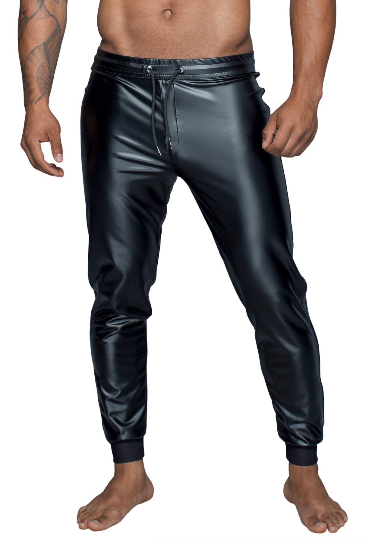 Чоловічі трегінси Noir Handmade H063 Powerwetlook treggings, L, мокрий ефект
