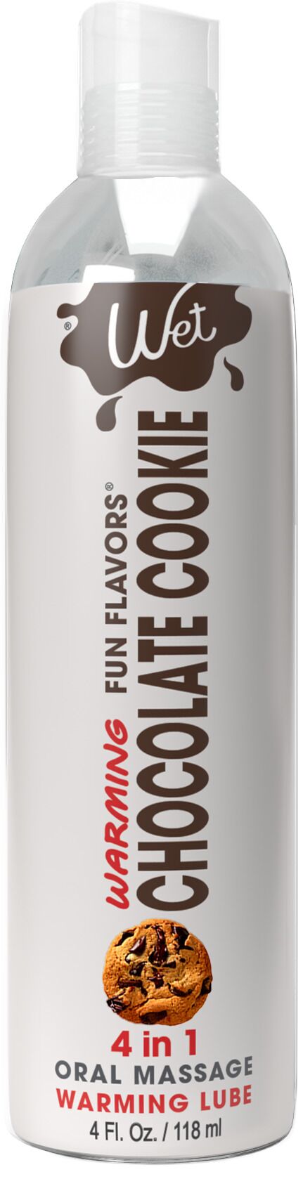 Розпродаж!!! Зігрівальний лубрикант Wet Warming Chocolate Cookie 4in1, 118мл (термін 30.09.2026)