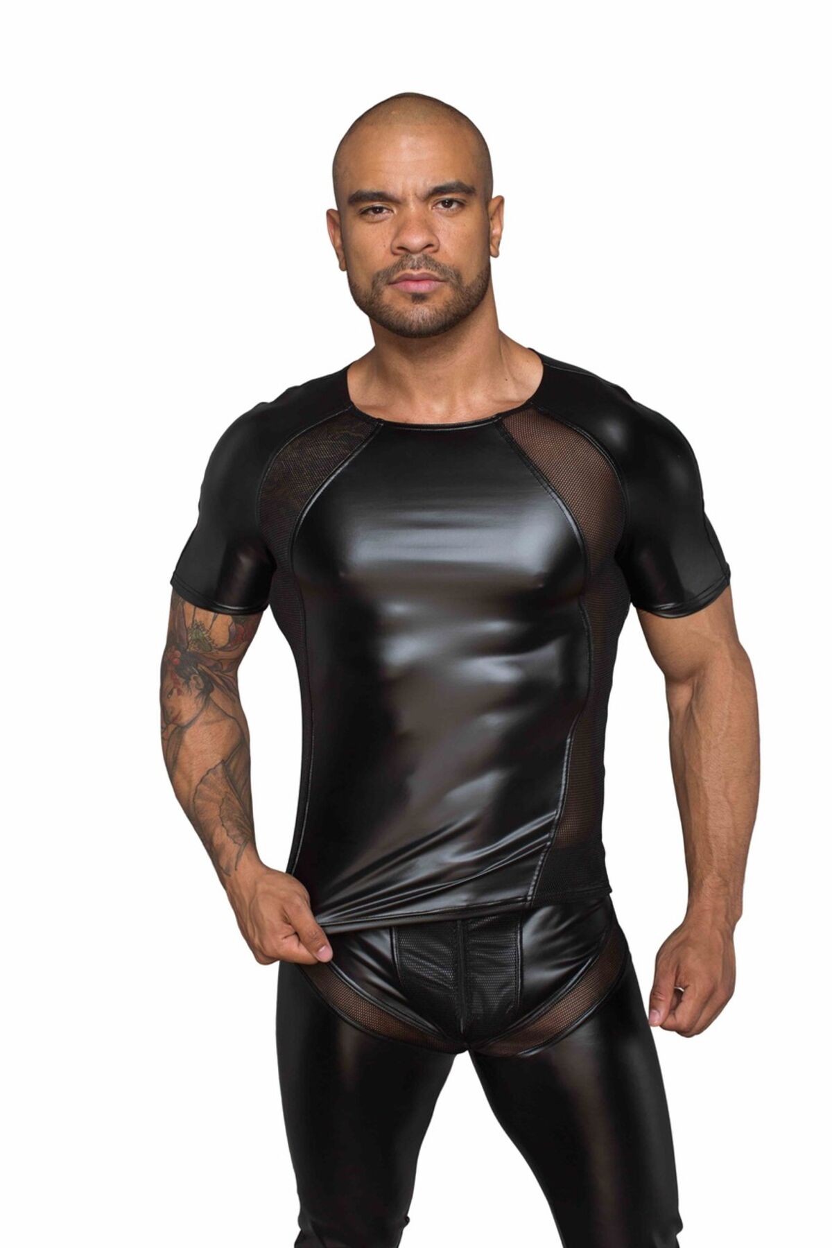 Футболка з мокрим ефектом Noir Handmade H056 Men's T-shirt made of powerwetlook, 3XL