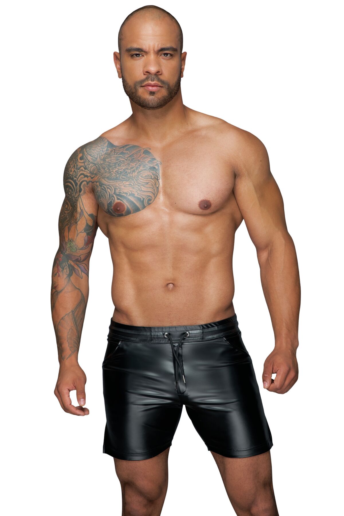 Чоловічі шорти з мокрим ефектом Noir Handmade H061 Powerwetlook shorts, M